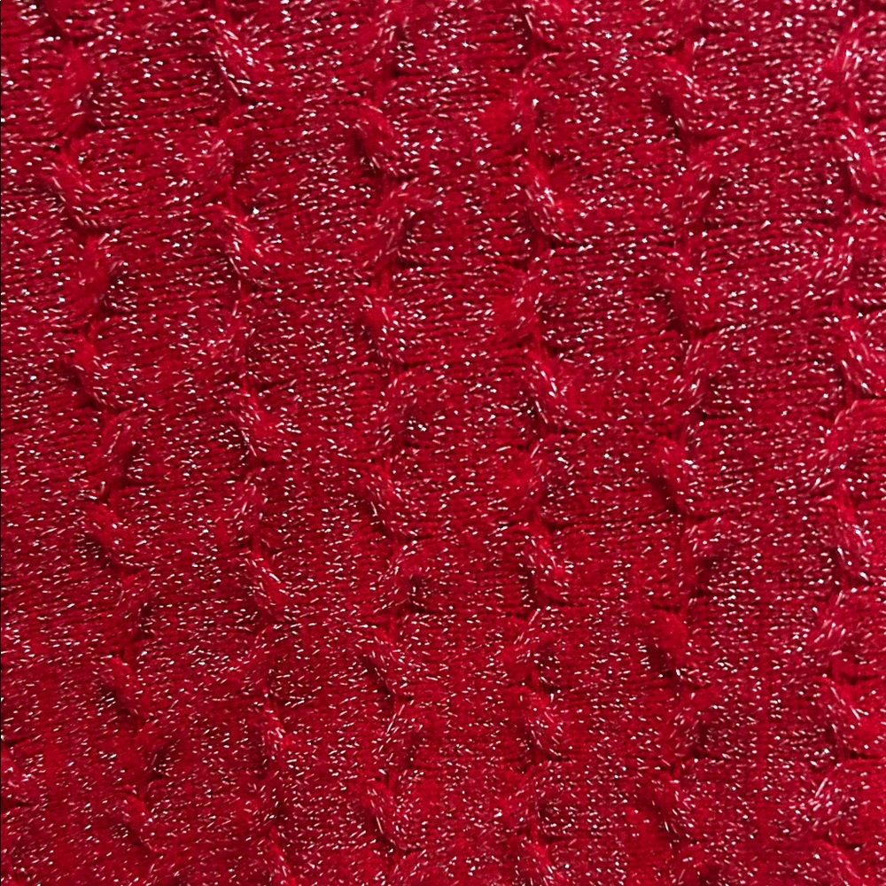 Chic Red Women's Poncho Sweater - Picture 5 of 6